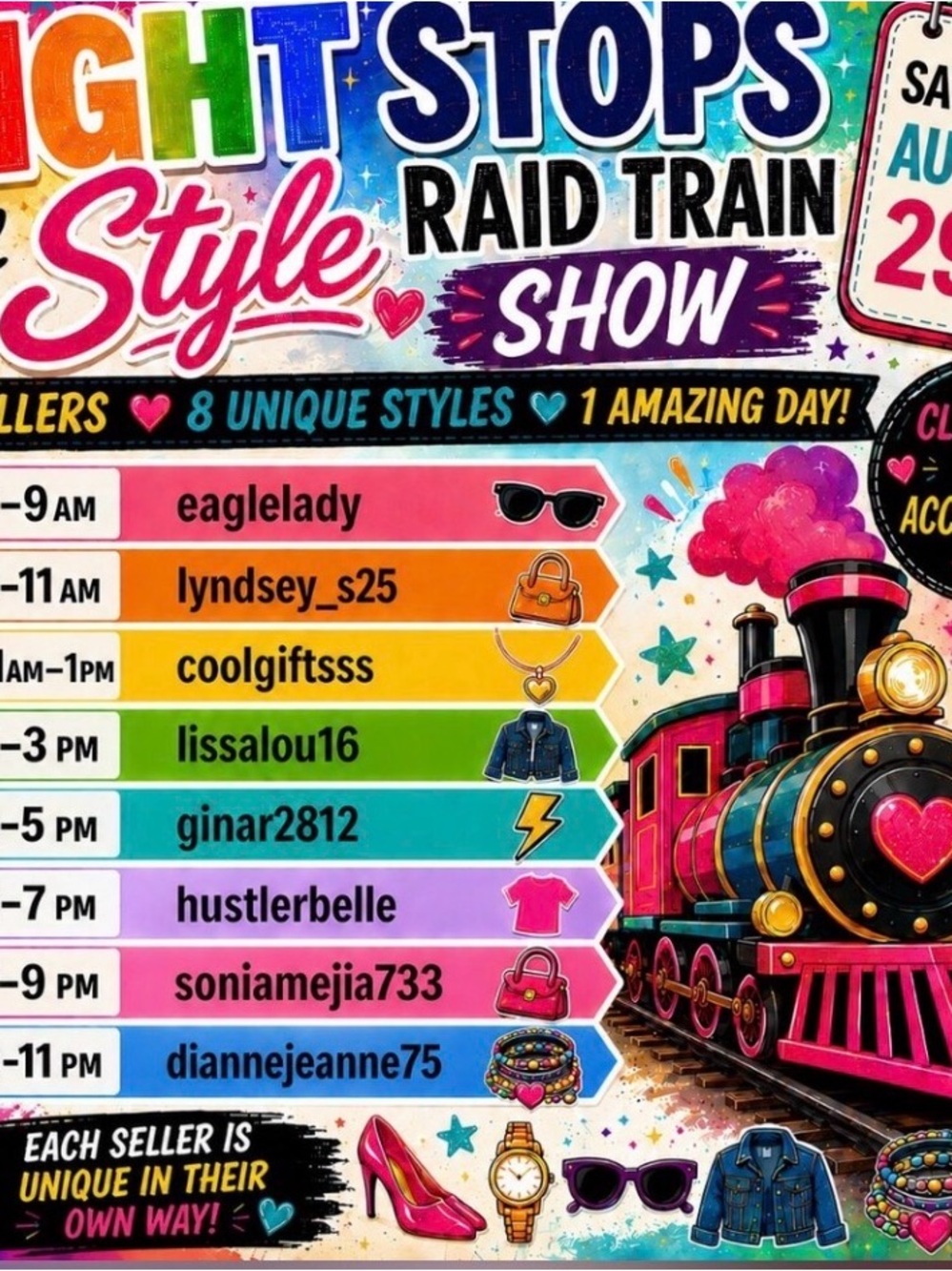 Bright Stops Raid Train Show Party